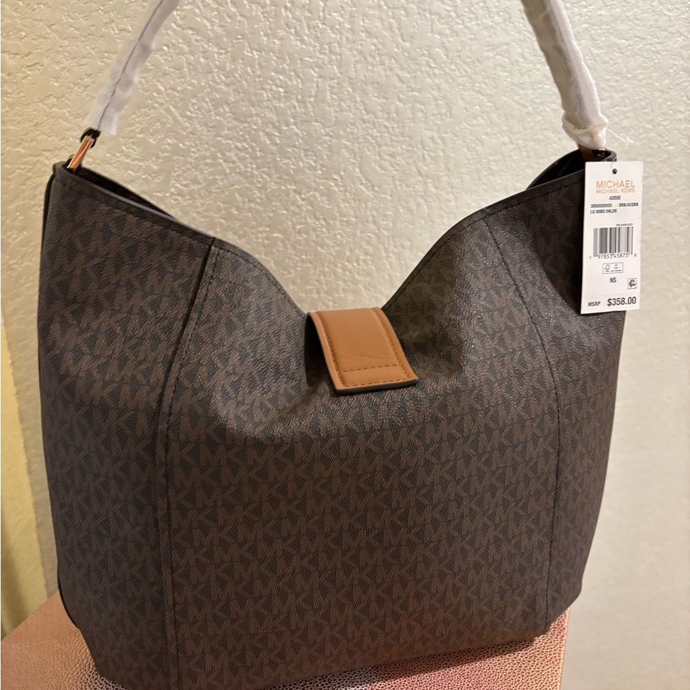 Michael Kors Cream and Brown Interior Bag